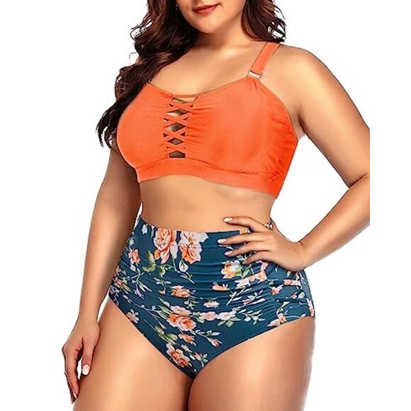 NWT Daci Plus Size High Waisted Bikini Set Size 16W - Picture 4 of 6